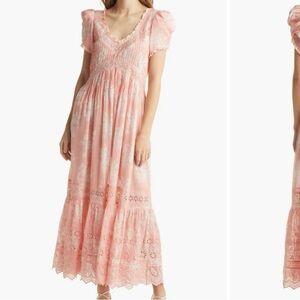 LoveShackFancy Galil Dress Pink Size 2 NWT